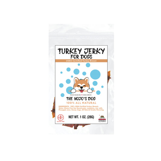 USDA Certified Turkey Jerky Treat for Dogs 1oz. front of package
