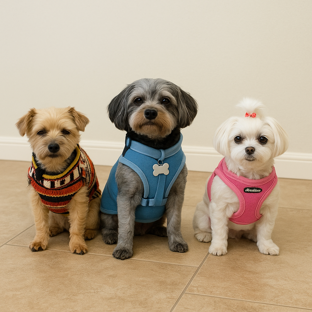 Meet 3 of the original fluffy friends of the Nojo's Dog. They are enjoying the benefits of the Nojo's Dog food!